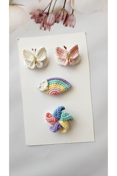 Baby Saçsız bebek tokası 4 lu hediyelik set