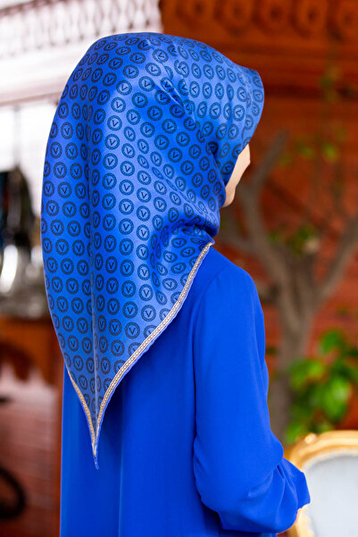 Vissona 100% keper Svila M Sa monogram dezenom Metoda šivanja šala Ručno šivenje