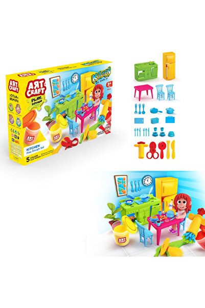 Genel Markalar Oyuncak Mutfak Hamur Seti (5 Renk Hamur 280 Gr)