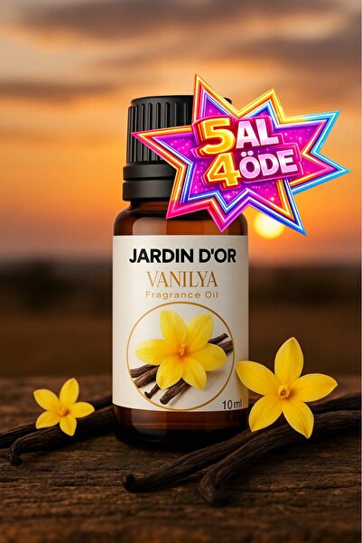 JARDIN D'OR Vanilya Esansiyel Uçucu Koku Yağı Buhurdanlık Yağı Difüzör Esansı...