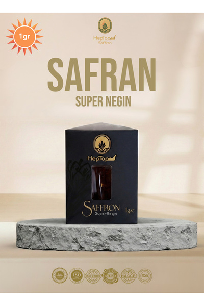 Heptop Saffron Organik Iran Safranı 1 gr (SÜPER NEGİN SAFRAN)