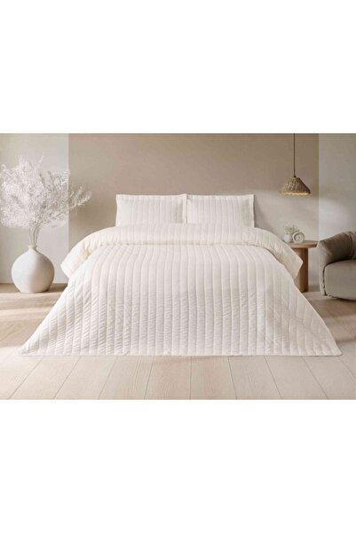 Özdilek (Nev) Yatak Örtüsü.Ultrasonıc Lıne Krem Çift Kişilik
