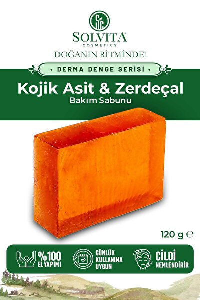 Solvita Cosmetics Kojik Asit & Zerdeçal Bakım Sabunu | %100 El Yapımı Gliseri...
