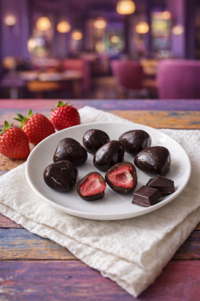 belchocolate Bitter Çikolatalı Çilek Draje - 100 Gr.