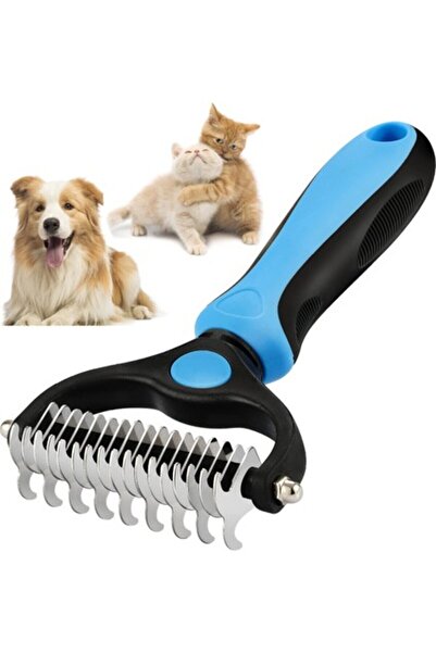Genel Markalar Kedi Köpek Tarağı Tüy Topak Açıcı Çift Taraflı Metal Dişli Evc...