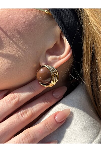 Charmist Çelik julya kahve küpe