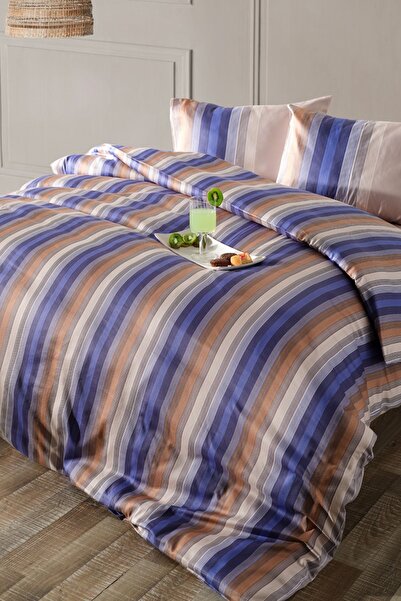 Doqu Home Σετ Παπλωματοθήκη Σατέν Maestro Διπλό - Μπλε