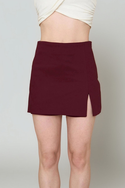 LA PANTE Şort Etek Kadın Şortlu Etek Arkadan Şort Görünümlü Önden Yırtmaçlı B...