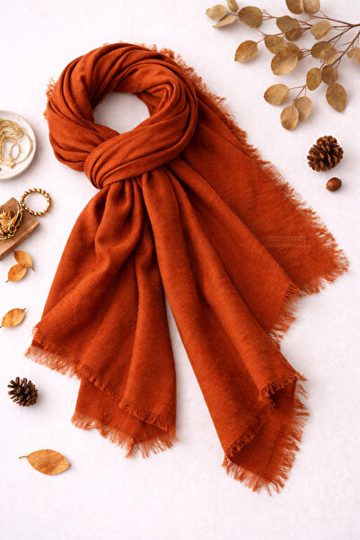 KRAFTELLA Keten Görünümlü Soft İpek Kare Fular – Mat Dokulu, Hafif ve Şık