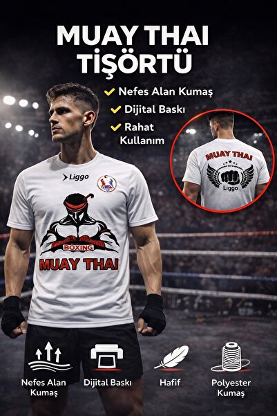 Liggo Muaythai Tişört Boks Tişörtü Dijital Baskılı Tişört