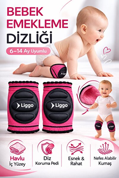 Liggo 6-14 شهرًا وسادة ركبة للزحف للأطفال وسادة ركبة للأطفال وسادة ركبة واقية...