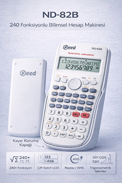 Need 240 Fonksiyonlu Beyaz Bilimsel Hesap Makinesi 82B