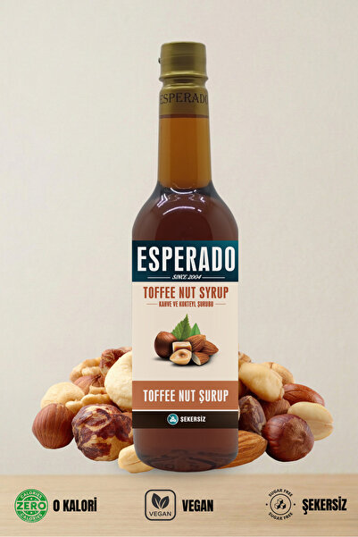 ESPERADO Şekersiz (SUGAR FREE) Toffnut Aromalı Kahve & Kokteyl Şurubu - 750 ml