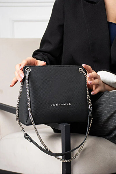 Just Polo حقيبة كتف نسائية - تصميم أنيق مع حزام سلسلة للموسم الجديد