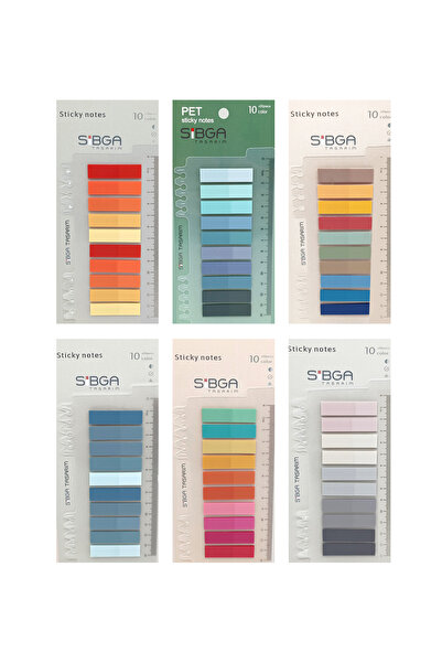 sibga tasarım 6 adet 1200 yaprak Postit Post-it Post It. Kitap Ayracı Ayraç P...