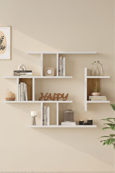 Yurudesign Shelf 25 Duvar Rafı Sepet-Beyaz WL25-SW