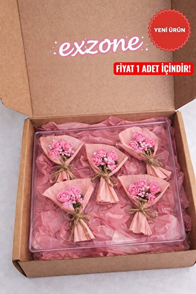 exzone MİNİ BUKET - MIKNATISLI - ANNEYE, SEVGİLİYE, ARKADAŞA HEDİYE-Yapay çiçek