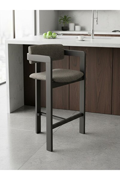 KleinHaus Furniture Münih Ahşap Bar Sandalyesi, Tamamen Ahşap, (Kişiselleştir...