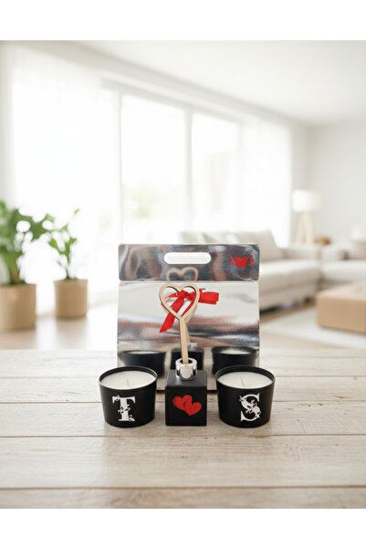 Sim hediyelik Harfli mum ve oda kokusu seti