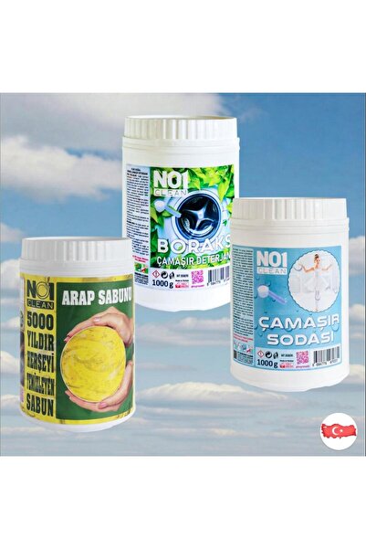 no1 clean ÇAMAŞIR SODASI BORAKS VE ARAP SABUNU SET
