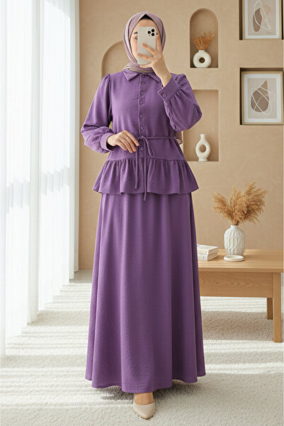 HİJABAYA Σετ μπλούζα και φούστα με κορδόνια