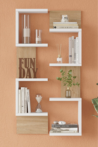 Yurudesign Shelf 22 Duvar Rafı Sepet-Beyaz WL22-SW