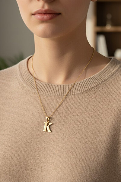 XUPING JEWELRY STİL İNCİSİ/XUPING JEWELRY K TAŞŞIZ HARF KOLYE