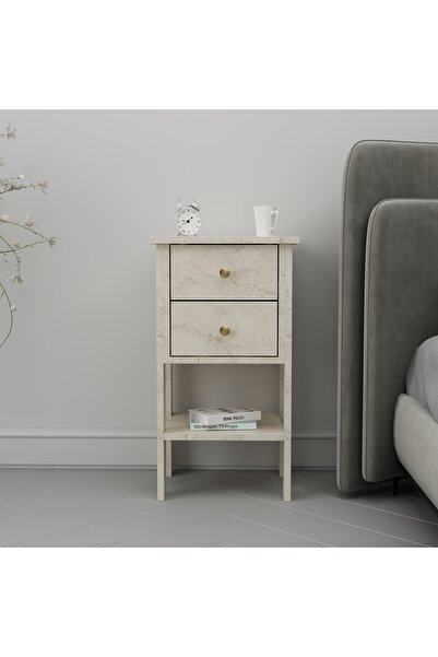 Home MANDOSİ ÇİFT ÇEKMECELİ KOMODİN TRAVERTEN