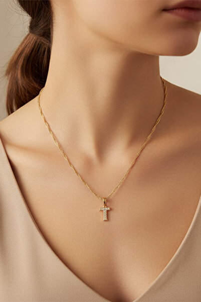 XUPING JEWELRY STİL İNCİSİ/XUPING JEWELRY T TAŞLI HARF KOLYE