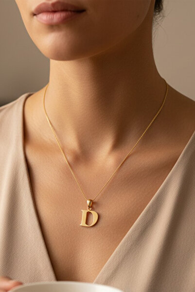 XUPING JEWELRY ستايل إنسي/مجوهرات شوبينغ حرف D مسطح