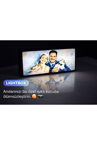 Berlin Baskı Kişiye Özel Fotoğraflı Işıklı Lightbox LED Dekoratif Anı Kutusu