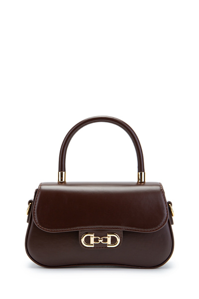 minebag Clamshell Baguette Adel Crossbody Women's Bag Brown