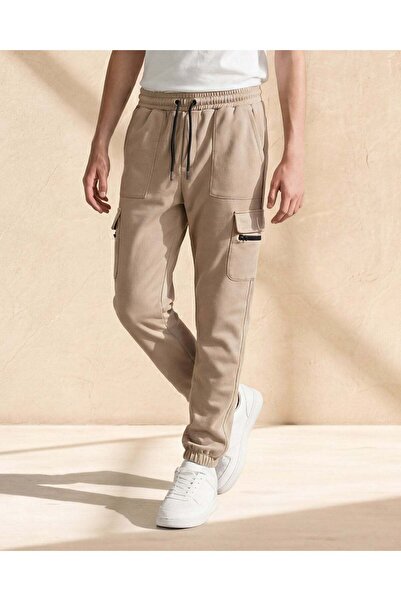 REDTAG Senior Boys Brown Zip Cargo Active Pants