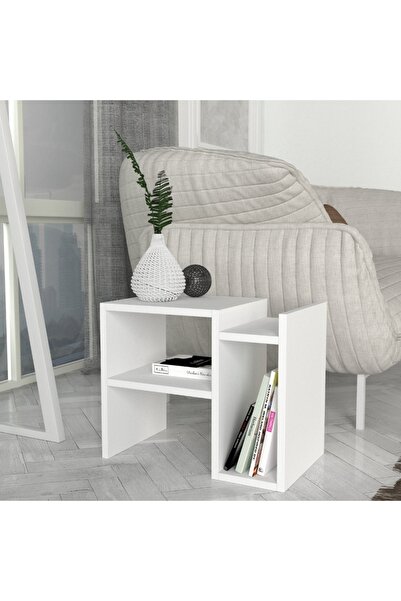 UnicUtil Masa de Cafea Laterala UnicUtil, 49 x 30 x 40 cm, Alb