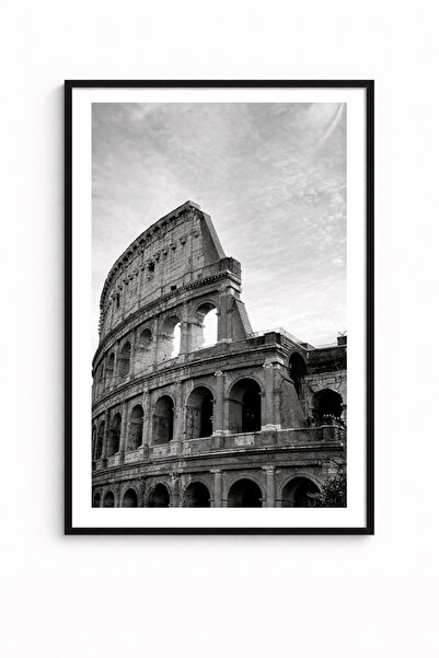 artera casa Roma Colosseum Siyah Beyaz Modern Duvar Tablosu