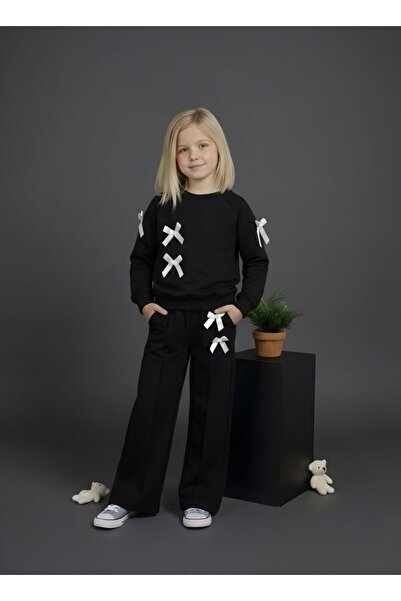 Lucky kidswear Set de top și pantaloni pentru fete, din bumbac pieptănat, cu ...