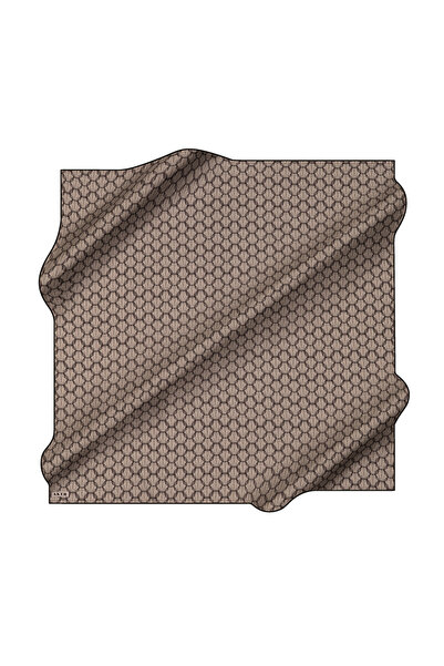 Aker Gray 90X90 Silk Crepe Satin Scarf