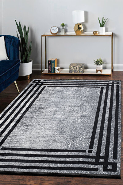 Mariesse Home Modern Desenli Dekoratif Saçaklı Oturma Odası Ve Salon Halısı