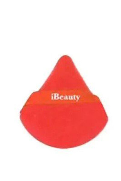 ibeauty إسفنجة مكياج الوجه على شكل مثلث، لون أحمر