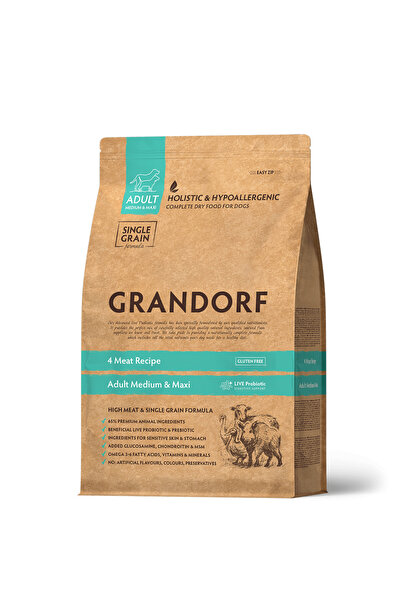 Grandorf Grandorf Dry Dog Food, 4 Types of Meat, for Medium and Large Breeds,...