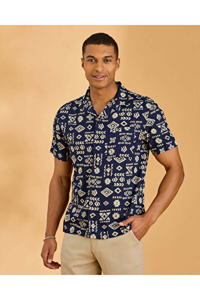 REDTAG Men Assorted Printed Eco Liva Viscose Shirt