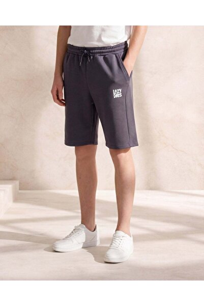 REDTAG Senior Boys Charcoal Modal Active Shorts