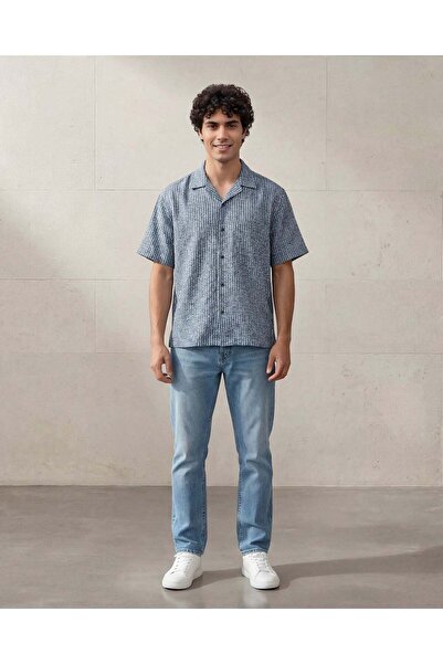 REDTAG Men Grey Checkered Shirt