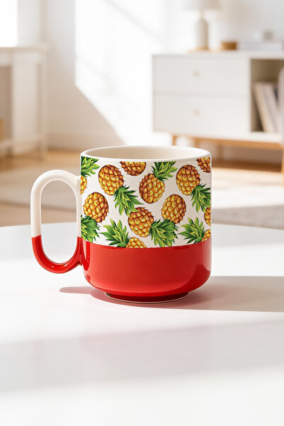 BB TRADE Pineapple Design Ceramic Printed Pro Mug 330ml