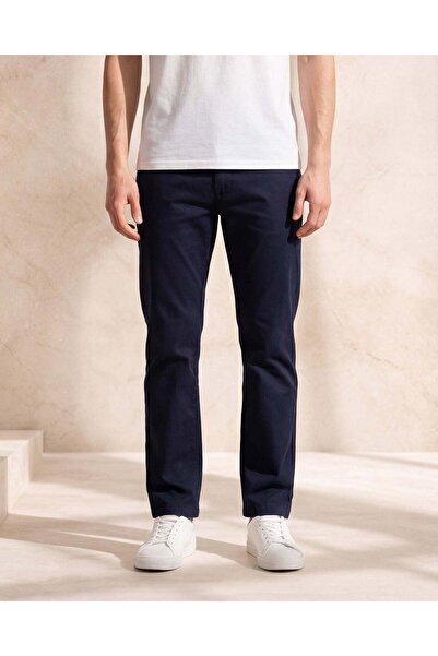 REDTAG Men Black Basic Chino Trousers