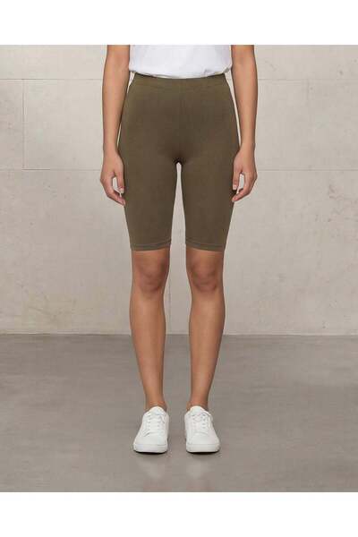 REDTAG Women Olive Biker Shorts