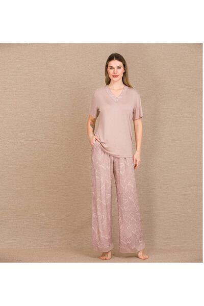 Lady Lingerie Short Sleeve, V-Neck, Women's Pajama Set