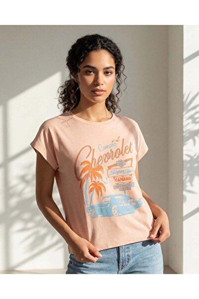 REDTAG Women Pink Printed T-Shirt