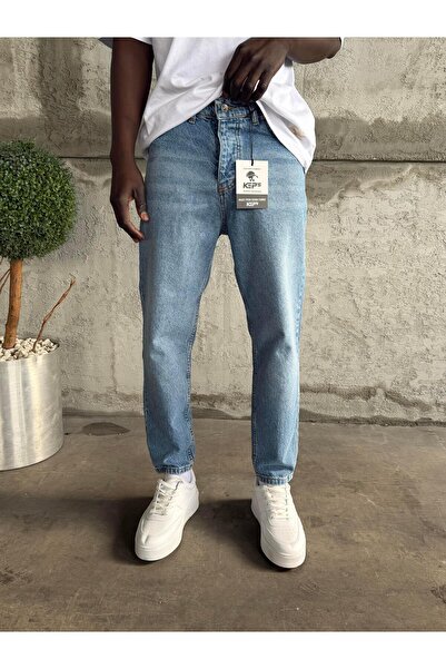 KağanKY Blue Grinded Boyfriend Jeans