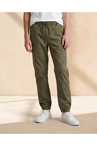REDTAG Senior Boys Olive Pull On Joggers